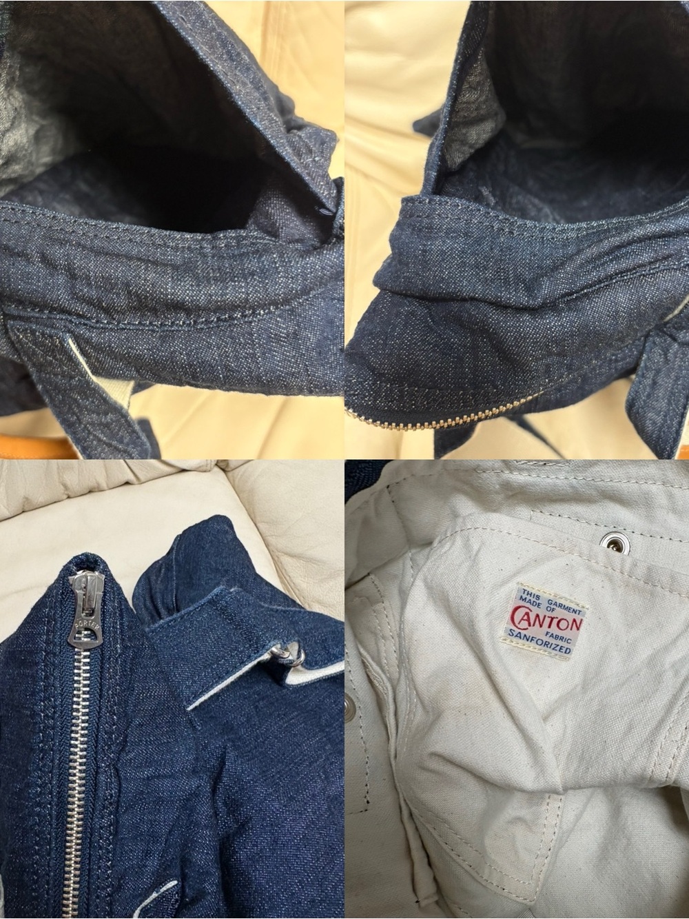 PORTER YOSHIDA Blue Denim Jeans 2 Way Helmet Tote Bag Japan Pockets - Picture 12 of 14